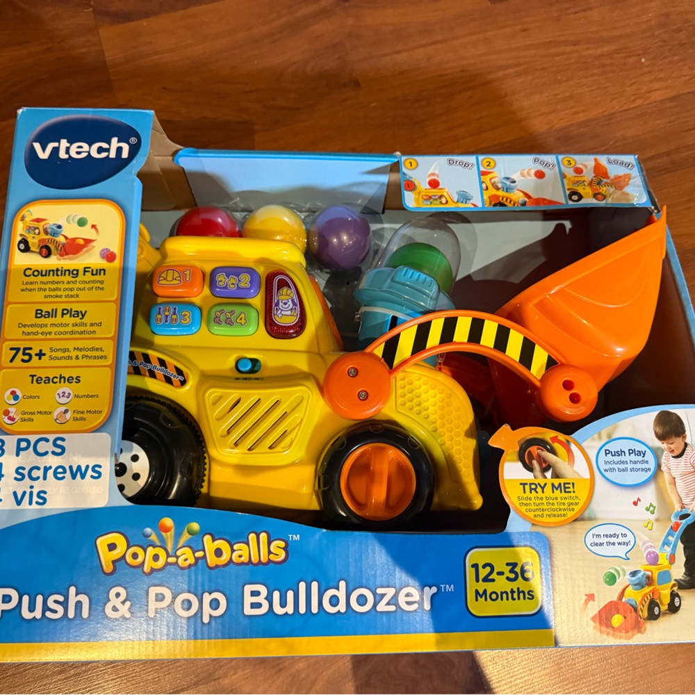 Vtech Pop-a-Balls Push & Pop Bulldozer